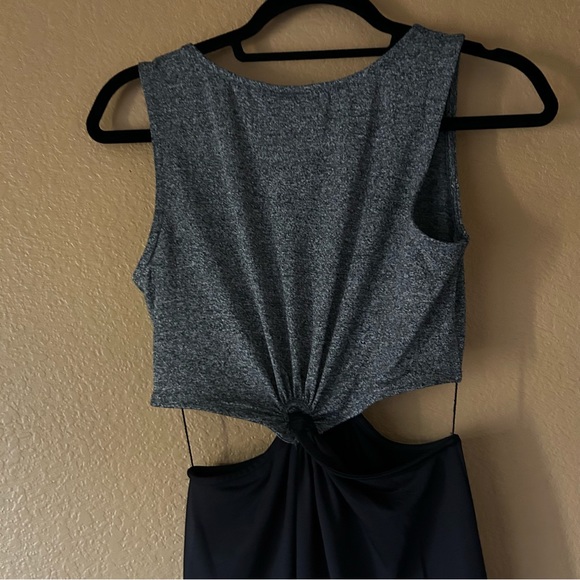 DIVIDED H&M Black & Gray Knot Cut Out Dress - Size Small - New With Tags - Picture 4 of 6